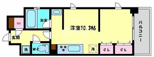 KDX堺筋本町レジデンス【5階】の間取り