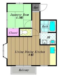 こうえいハイツ【202号室】の間取り