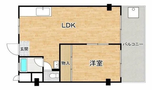 千里山コーポラス【6階】の間取り