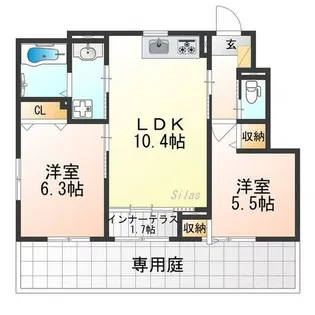 Corazon江戸町【1階】の間取り
