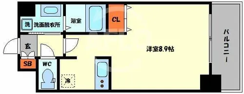 コスモプレミアムベイ大阪【6階】の間取り
