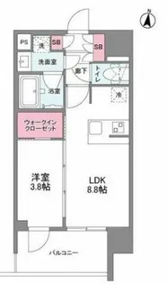 シーズンフラッツ中崎【14階】の間取り