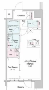 コンフォリア・リヴ南森町Q【13階】の間取り