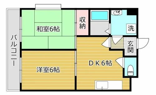 ドミール上牧【204号室】の間取り