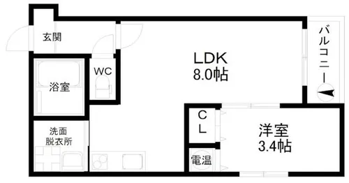 アバンティオエクラ【3階】の間取り
