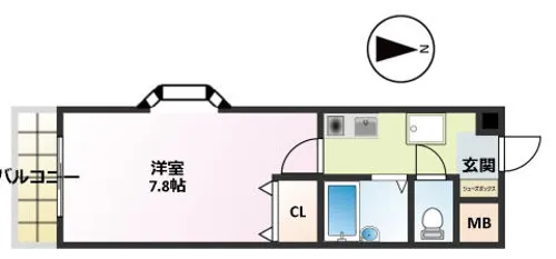 ノールジャルダン【201号室】の間取り