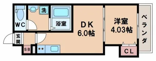 GRANDSTEADY天王寺町【2階】の間取り