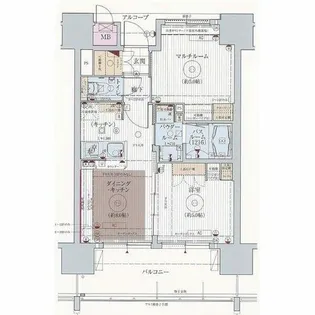 エステムプラザ福岡県庁前ネオシス【602号室】の間取り