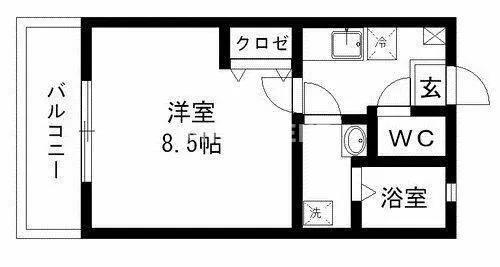 クレフラスト三宅【2階】の間取り