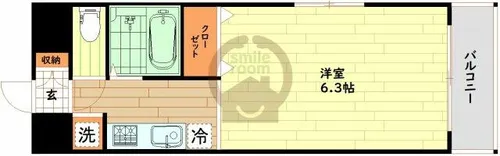 大阪府大阪市浪速区敷津西2丁目【マンション】の間取り