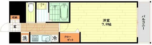 大阪府大阪市浪速区元町3丁目【マンション】の間取り