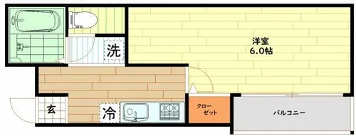 大阪府大阪市西区北堀江1丁目【マンション】の間取り