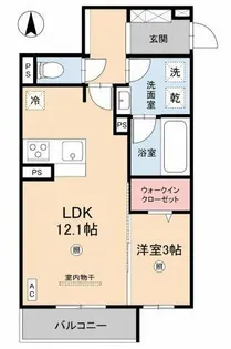 トリシア今川【2階】の間取り