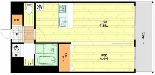プレサンス大阪天満リバーシア【10階】の間取り