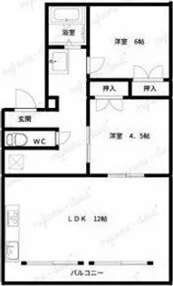 マンションアリスA【307号室】の間取り