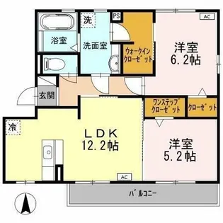 Roble今伊勢【201号室】の間取り
