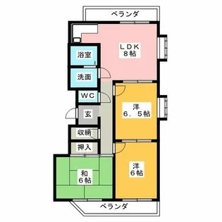 KH南下原マンション【302号室】の間取り