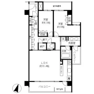 愛知県名古屋市千種区新池町1丁目【マンション】の間取り