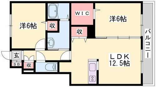 ハイツサンガーデン【1階】の間取り