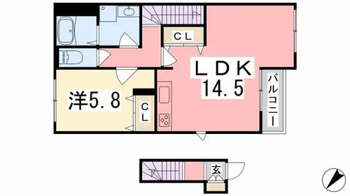 コスモス【2階】の間取り