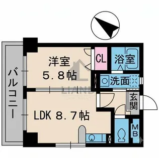 シティライフ博多駅南【203号室】の間取り