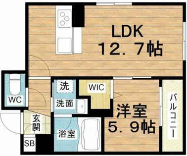 シャーメゾンKH中央区玉造【1階】の間取り