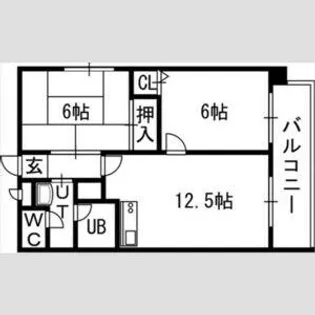 OMレジデンス札幌篠路【901号室】の間取り