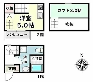 トリスアパートメント【1階】の間取り