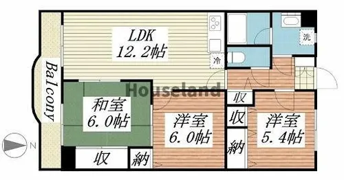 カサ・デ・わさⅡ【1階】の間取り