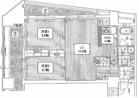 リーガル江戸堀ウエストパーク【3階】の間取り