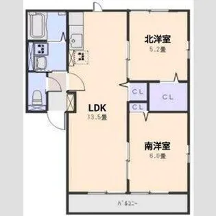 セドナスⅠ【202号室】の間取り