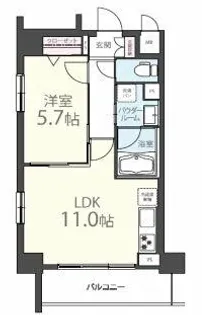 アベニール鷺洲【4階】の間取り