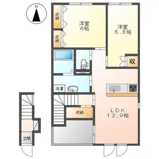 リンダ カーサ【202号室】の間取り