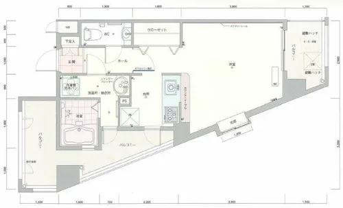 ピュアドームグランド大橋【3階】の間取り
