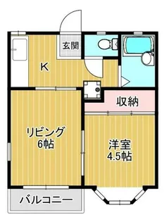 コーポラスしずⅡ【1階】の間取り