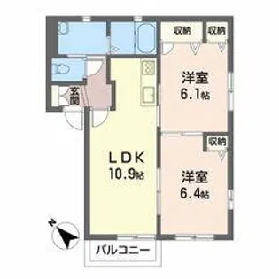 シャーメゾン書写【2階】の間取り