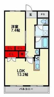 日恵コーポ【4階】の間取り