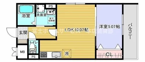 EXハイツ南住吉Ⅰ【301号室】の間取り
