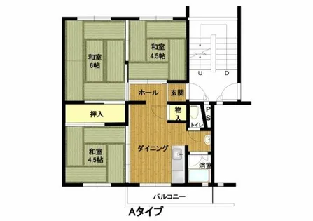 兵庫県公社 明舞北2A号棟【1階】の間取り
