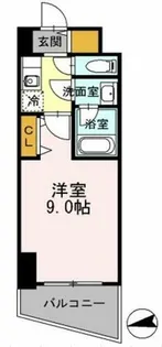 カスタリアタワー肥後橋【21階】の間取り
