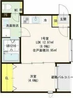アンバー尾頭橋【2階】の間取り
