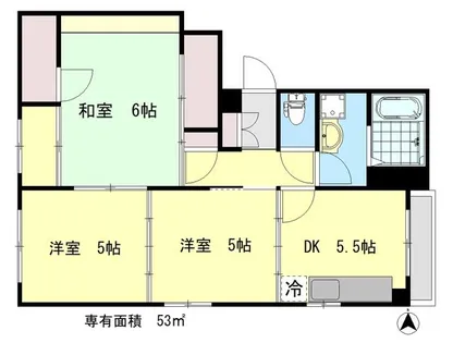 北白川松園【3階】の間取り