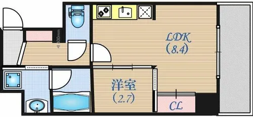 ナットレジデンス都島本通【8階】の間取り