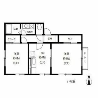 ル・トワ ベール【1階】の間取り