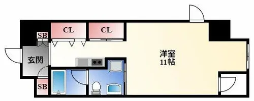 N.S.ZEAL泉【6階】の間取り