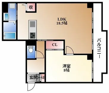 Jスクエア高岳【6階】の間取り