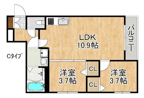 AVANTIO泉佐野【2階】の間取り