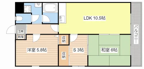 メゾンエスポワール【402号室】の間取り