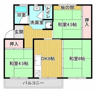 新金岡第三住宅7-21号棟【308号室】の間取り