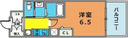 エステムコート神戸ハーバーランド前Ⅶレーベル【9階】の間取り